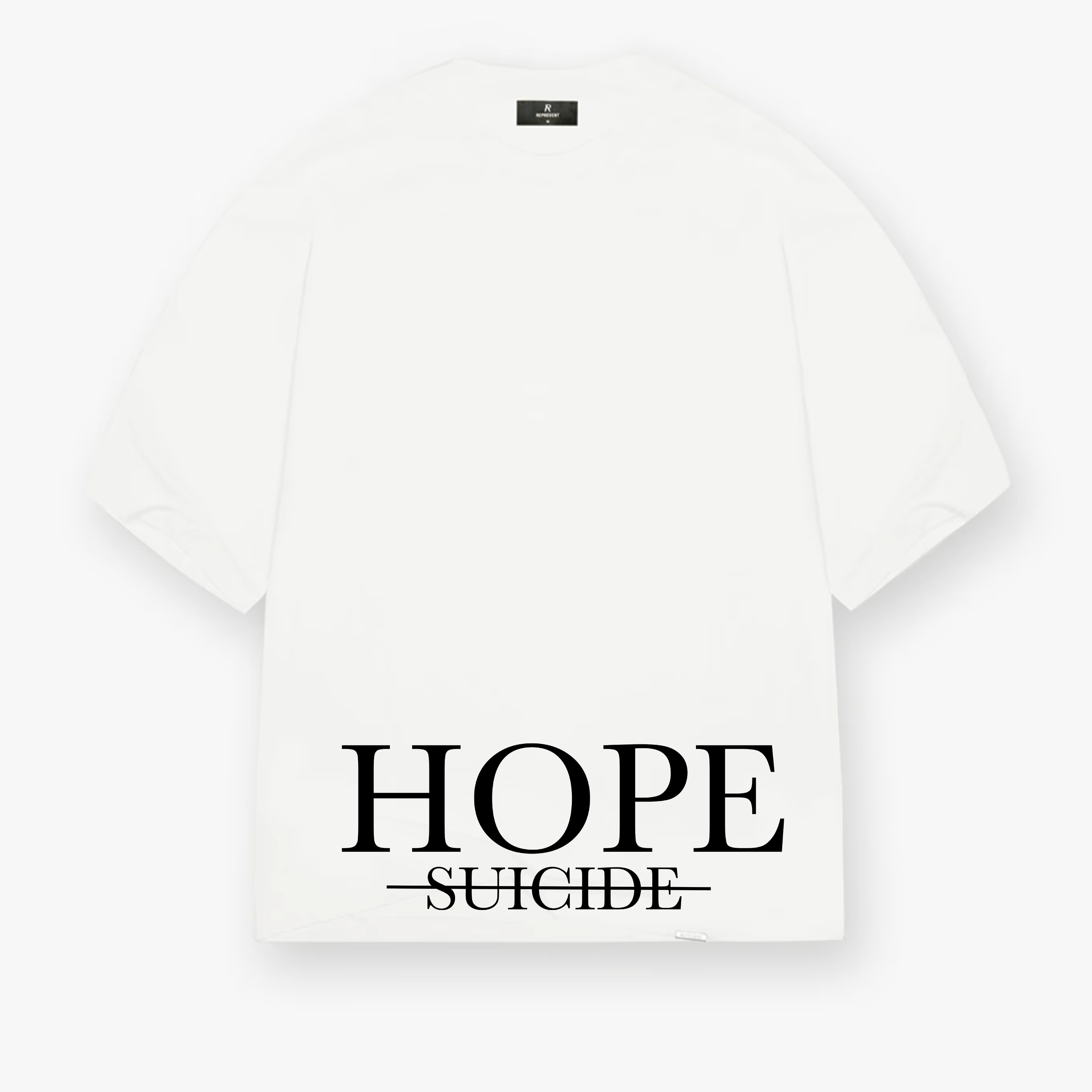 Hope Over Suicide Boxy White Tee