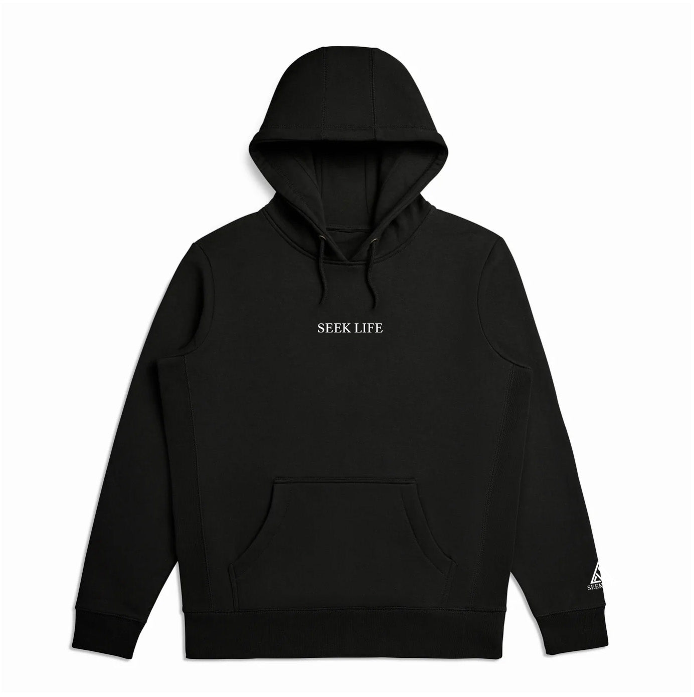 Black Seek Life Hoodie Embroidered